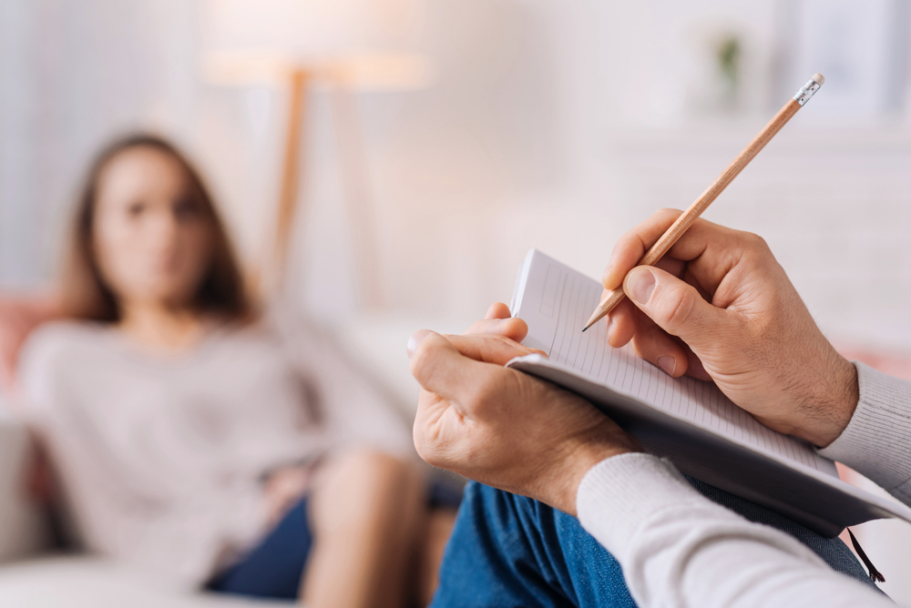 A woman in therapy
