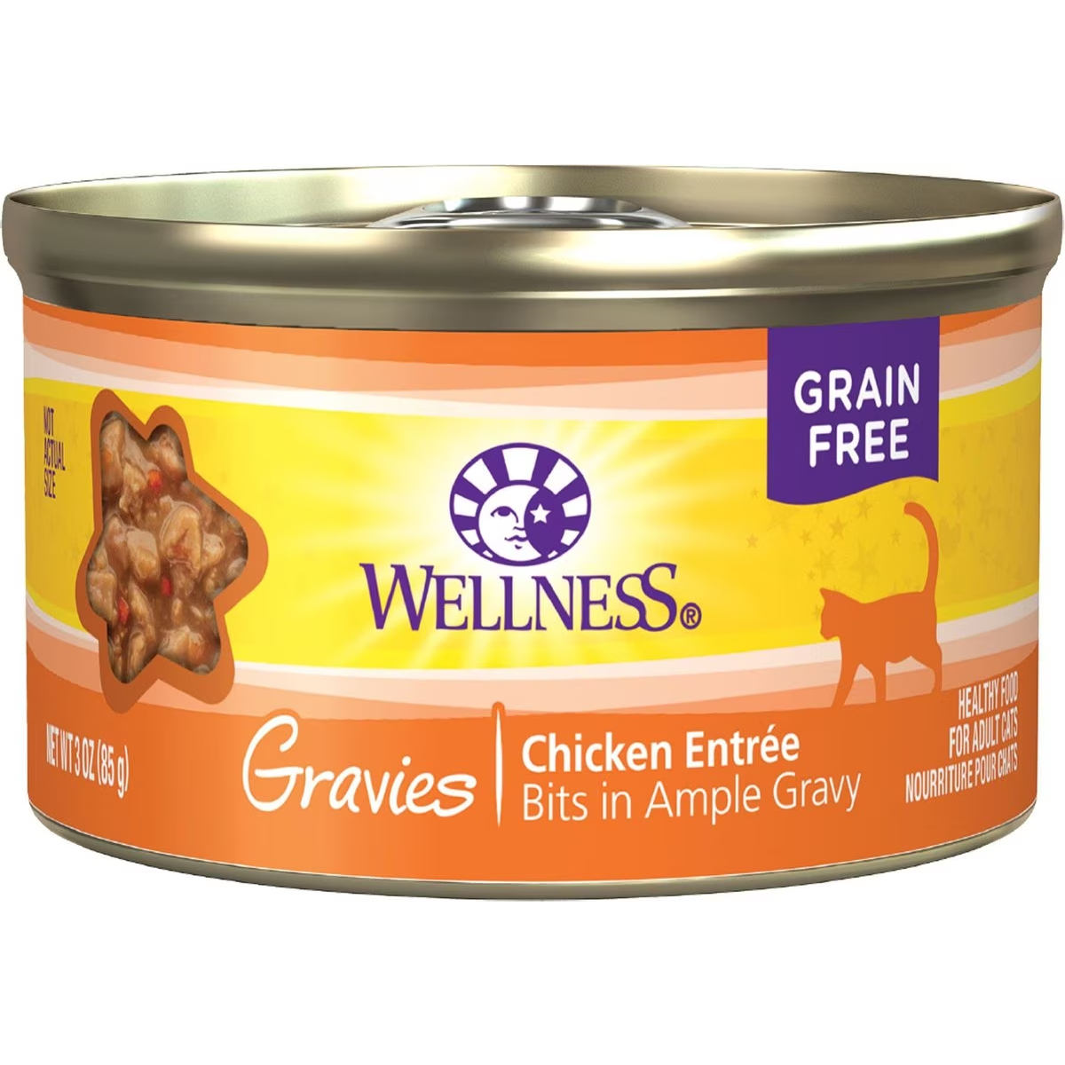 Wellness Gravies Chicken Dinner Canned Cat Food new