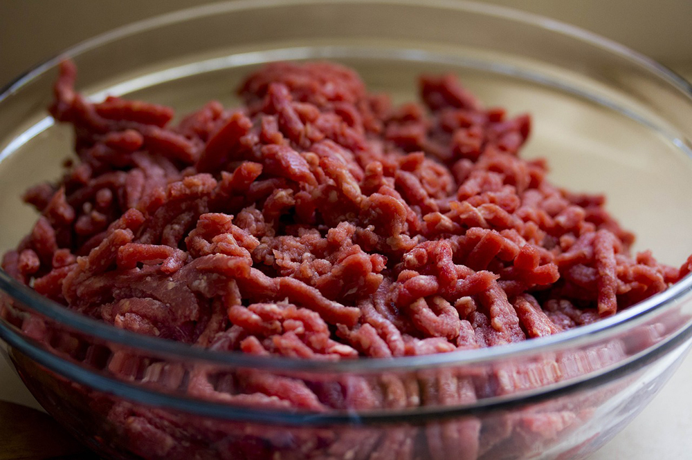 a bowl of ground beef