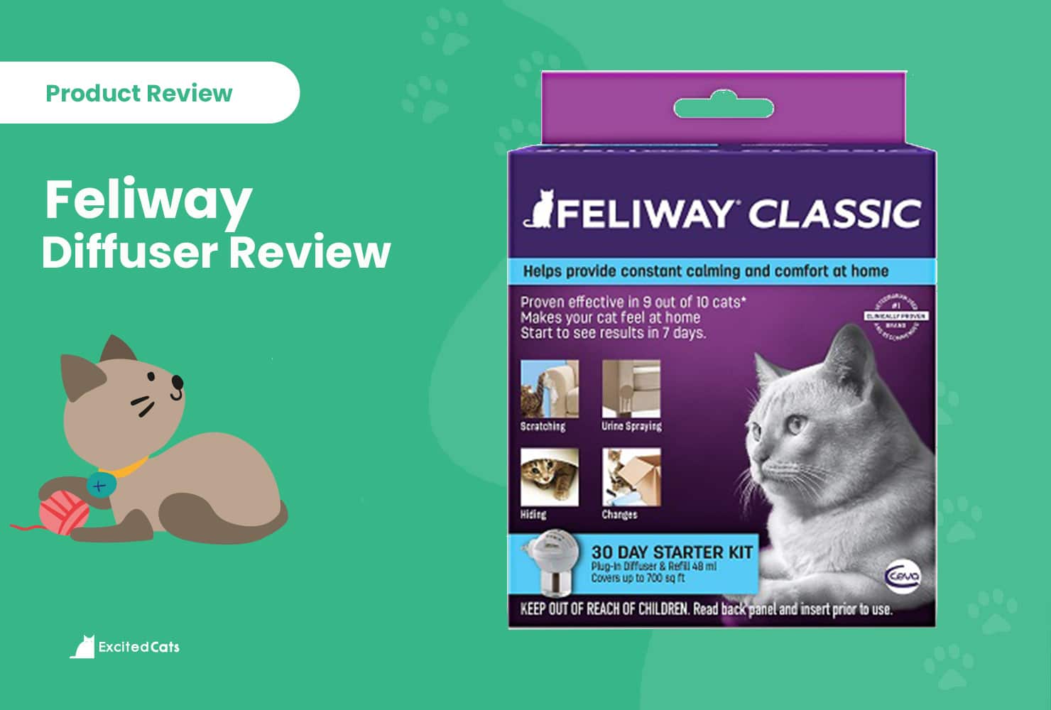  FELIWAY Classic Cat Calming Pheromone Diffuser, 30